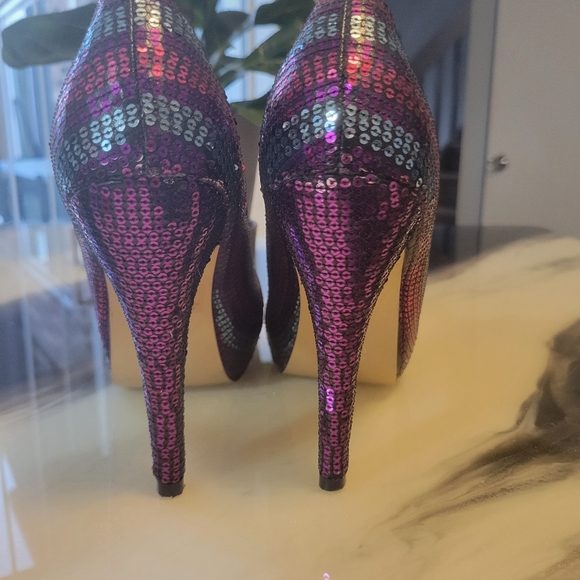 Sequin platform heels - Picture 3 of 5